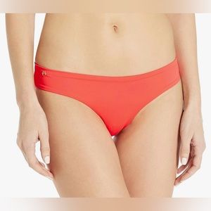 Maaji Red & Floral reversible bikini bottom Size Large NWT